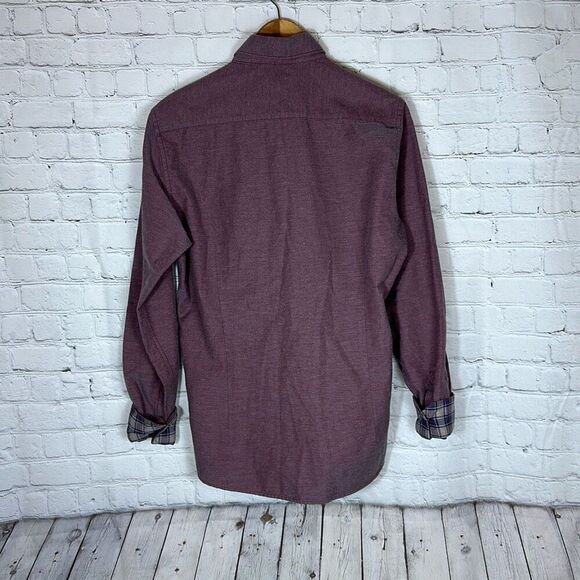 Barbour Tailored Fit Button Down shirt S Small Chambray Red - Picture 6 of 9